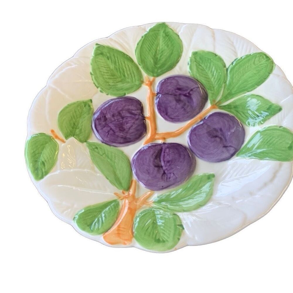 Vintage Shafford 1987 Fruit Du Jour Plate Stock 8981 Made In Philippines Classic - Picture 3 of 9
